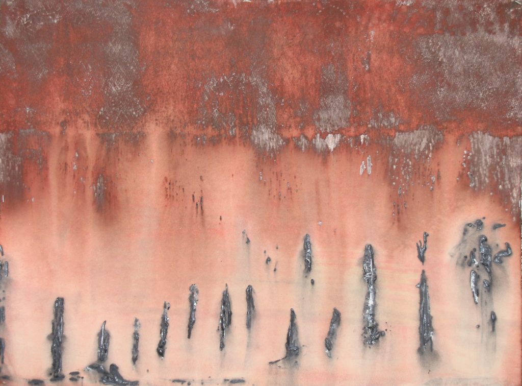 2018 I Forced Migration l Acrylic on Paper l 30 x 22 in l Hope Idaho