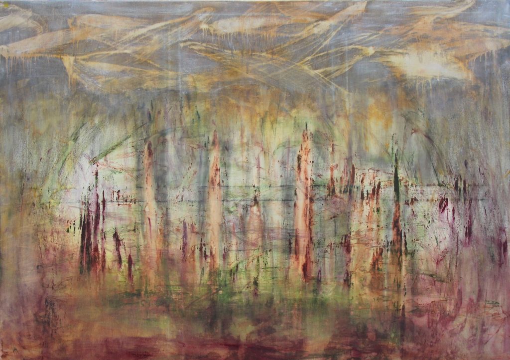 2020 I Inflamed spirits l Acylic on canvas l 48 x 26 in l Hope Idaho